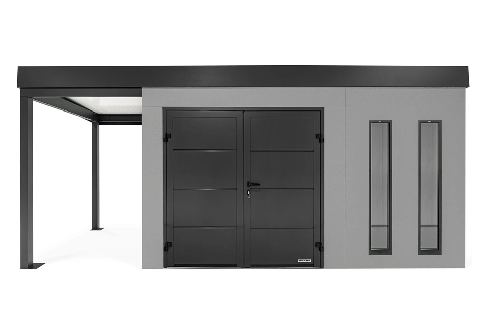 GARDEON® House with double door Hörmann and left carport