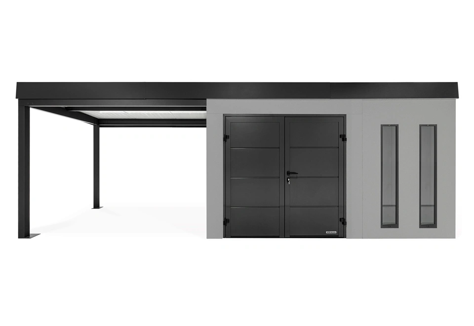 GARDEON® House with double door Hörmann and left carport