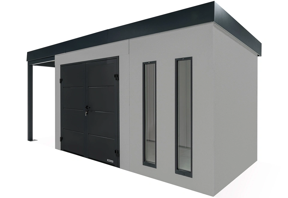 GARDEON® House with double door Hörmann and left carport