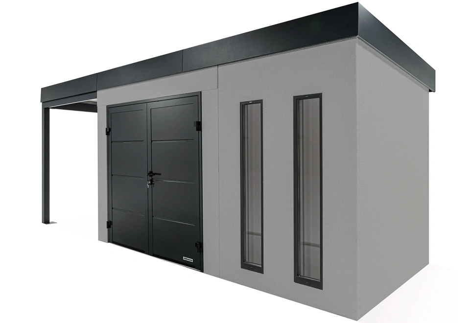 GARDEON® House with double door Hörmann and left carport