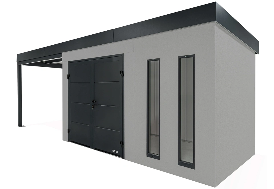GARDEON® House with double door Hörmann and left carport