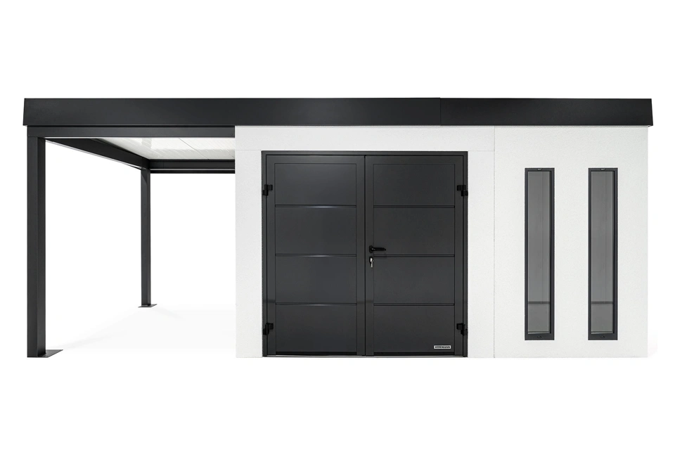 GARDEON® House with double door Hörmann and left carport