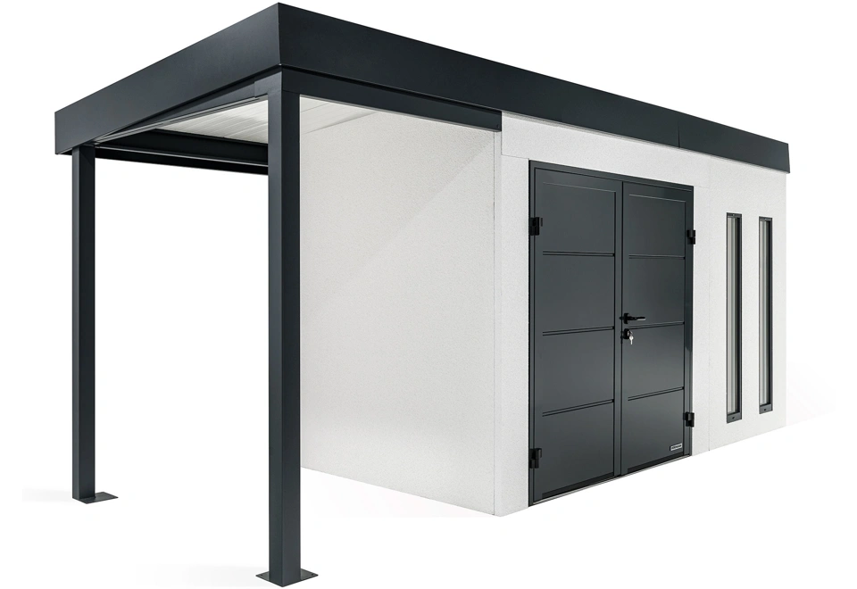GARDEON® House with double door Hörmann and left carport