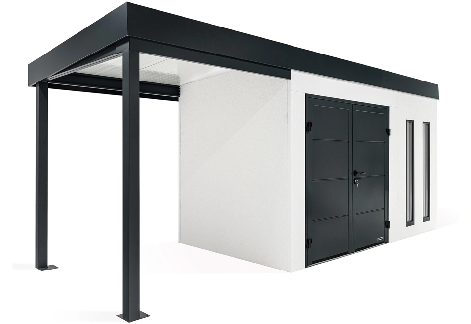 GARDEON® House with double door Hörmann and left carport