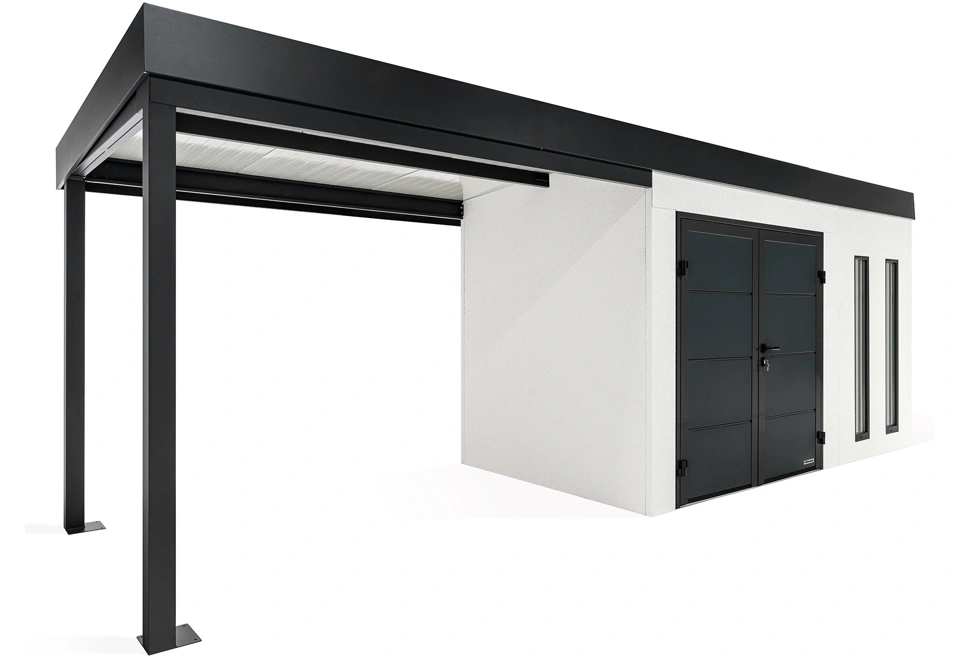 GARDEON® House with double door Hörmann and left carport