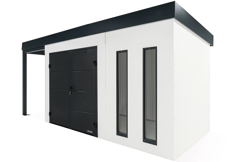 GARDEON® House with double door Hörmann and left carport