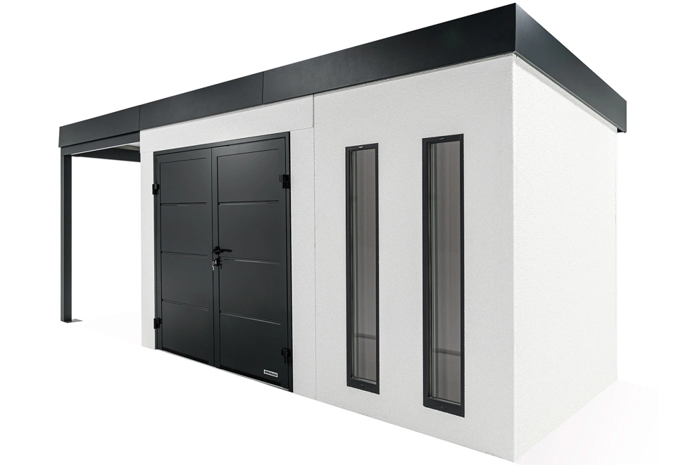 GARDEON® House with double door Hörmann and left carport