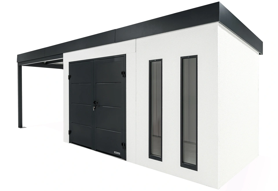 GARDEON® House with double door Hörmann and left carport