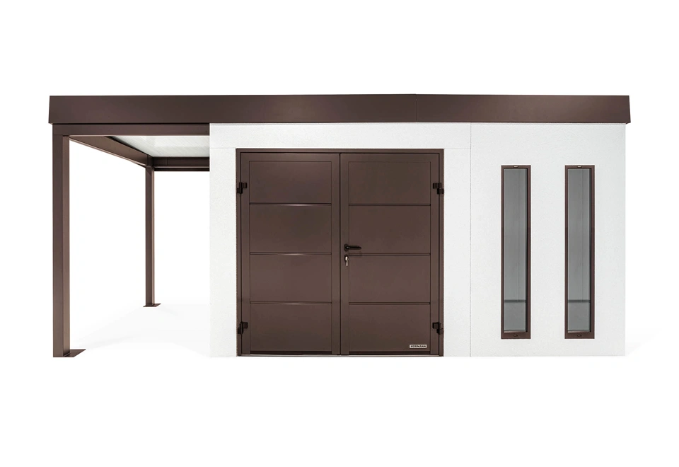 GARDEON® House with double door Hörmann and left carport