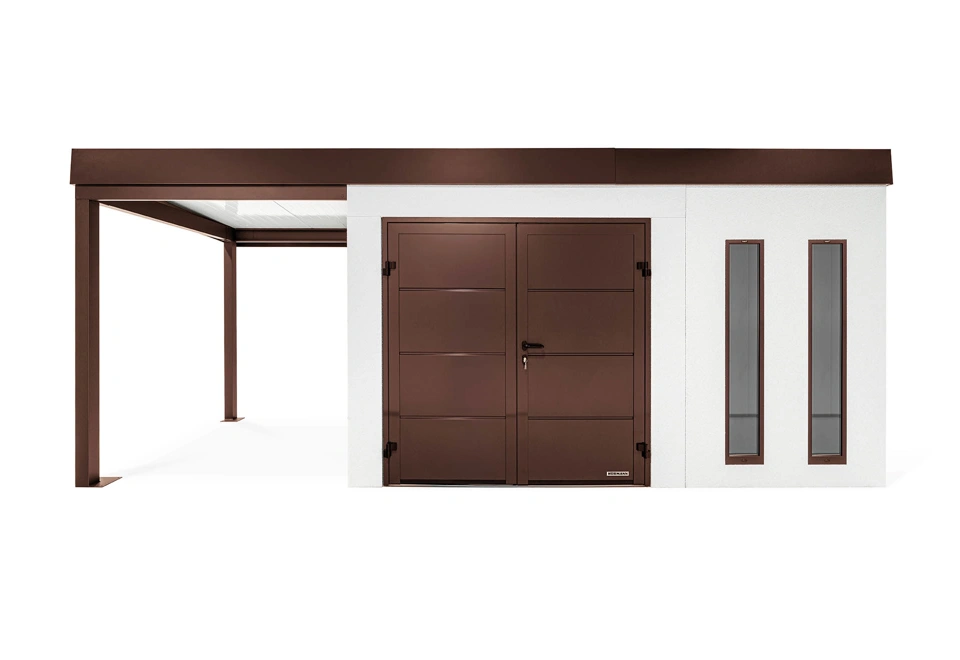 GARDEON® House with double door Hörmann and left carport