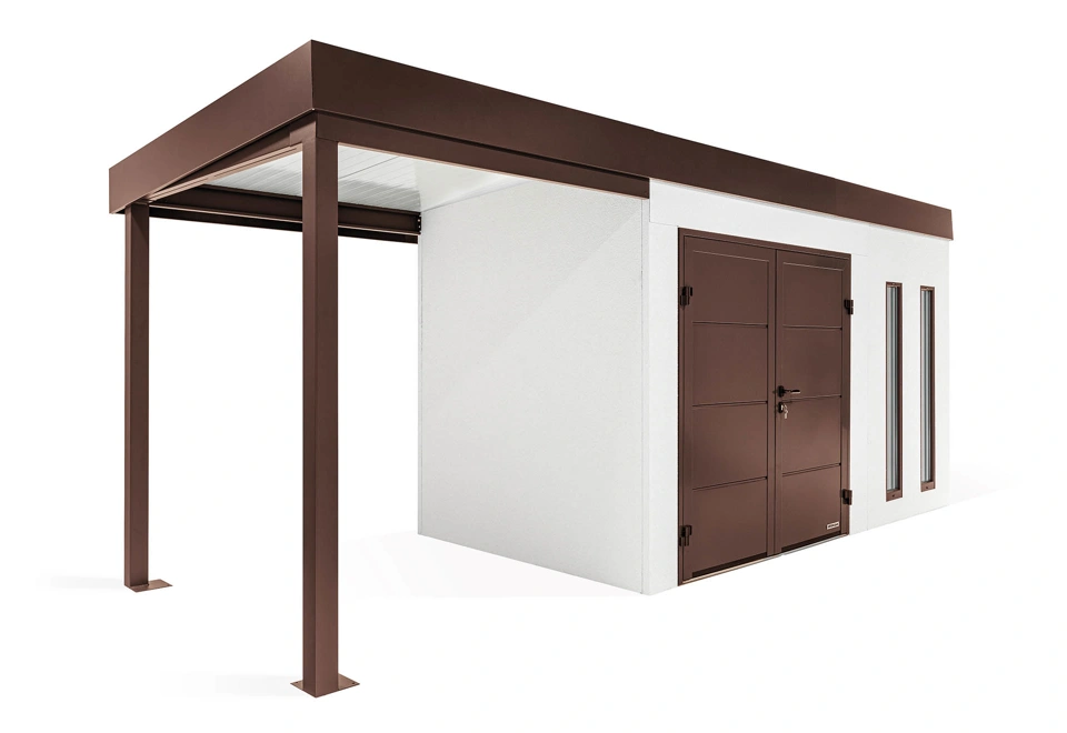 GARDEON® House with double door Hörmann and left carport