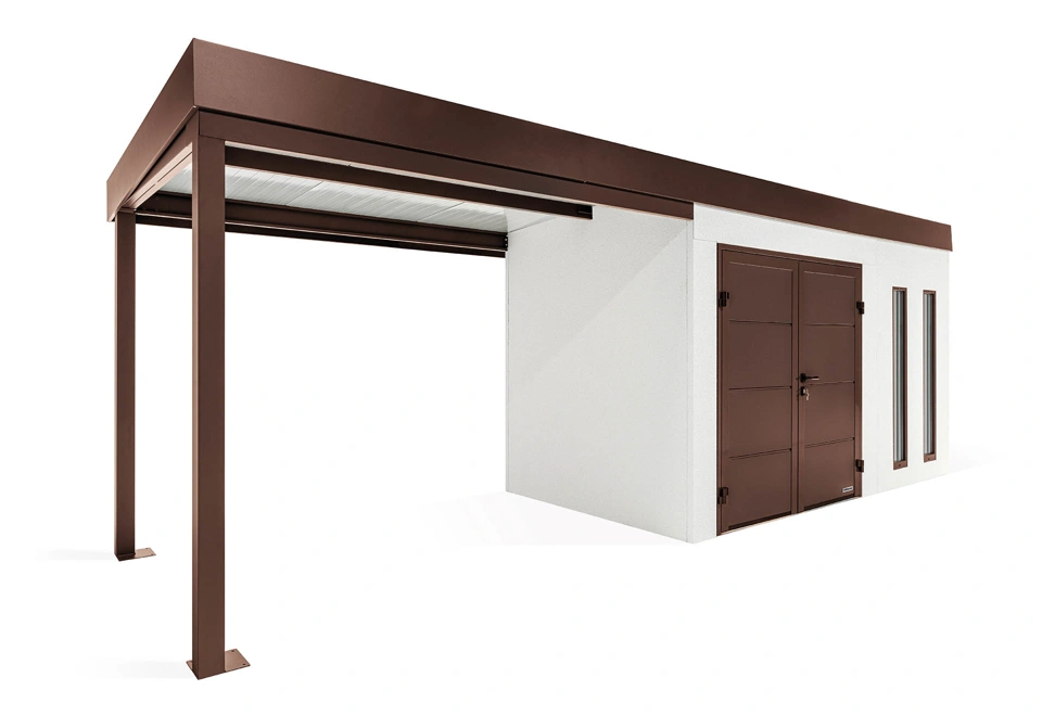 GARDEON® House with double door Hörmann and left carport