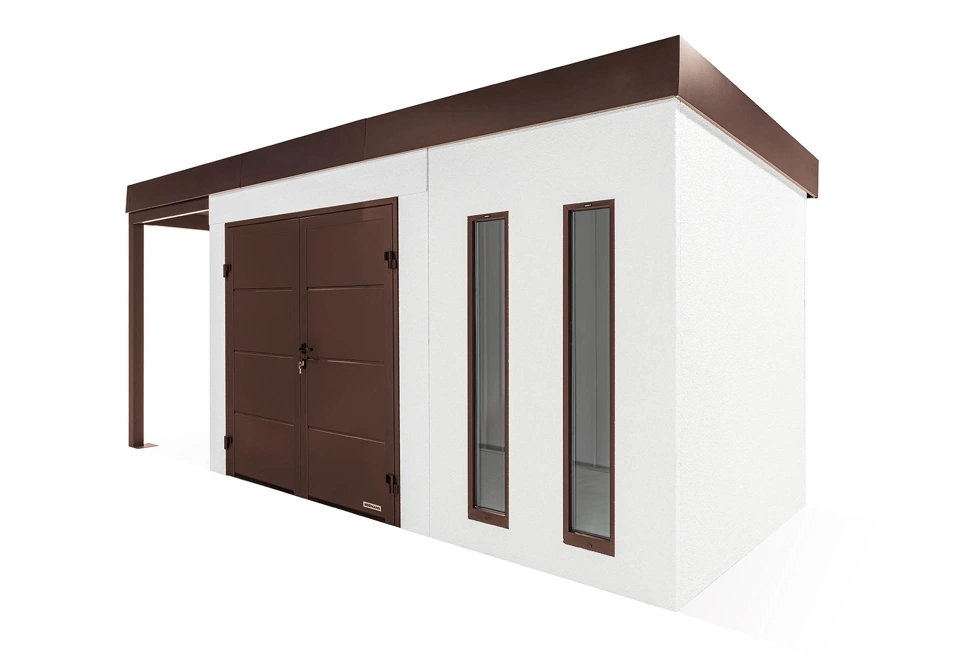 GARDEON® House with double door Hörmann and left carport