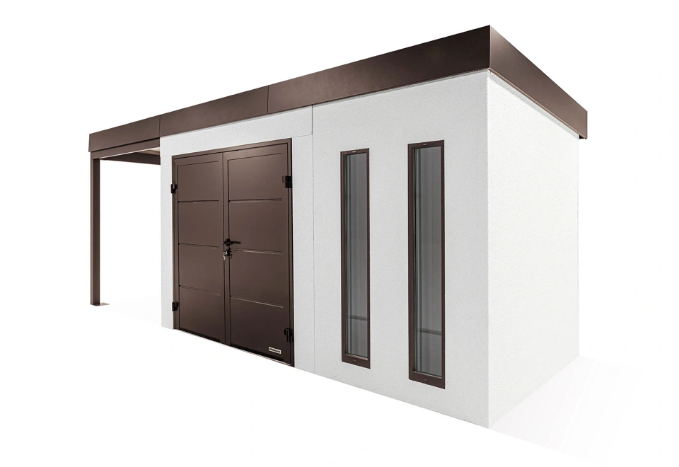 GARDEON® House with double door Hörmann and left carport
