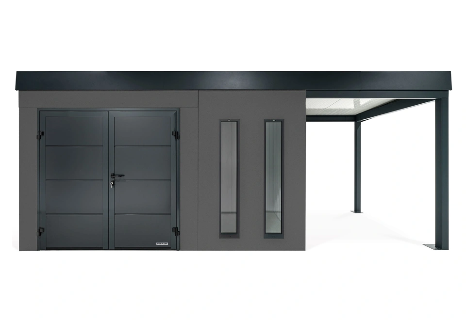 GARDEON® House with double door Hörmann and right carport