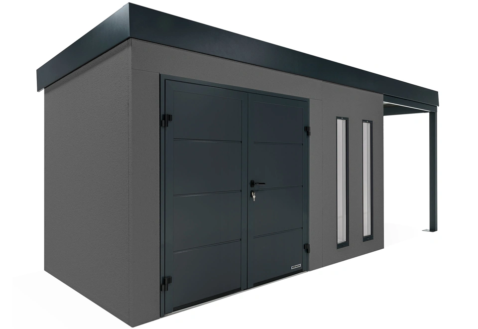 GARDEON® House with double door Hörmann and right carport