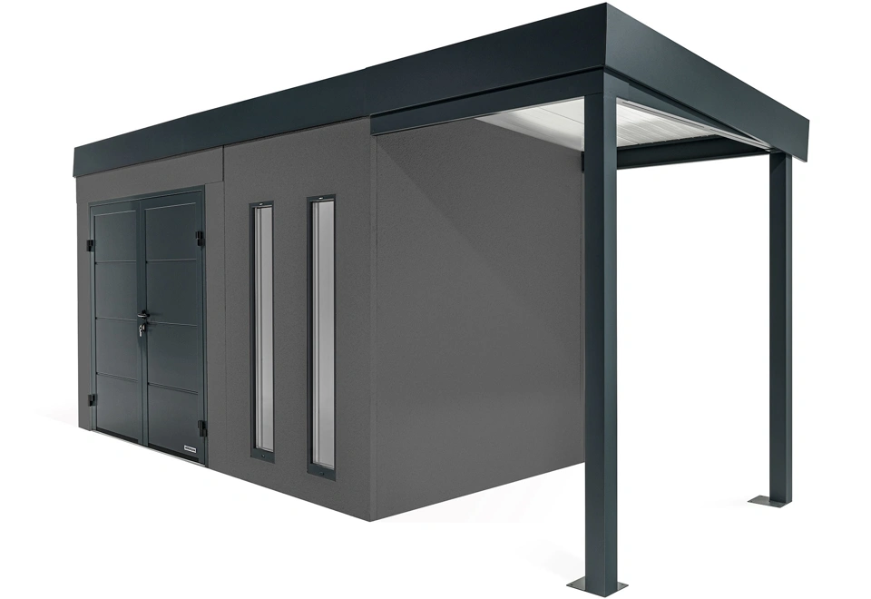 GARDEON® House with double door Hörmann and right carport