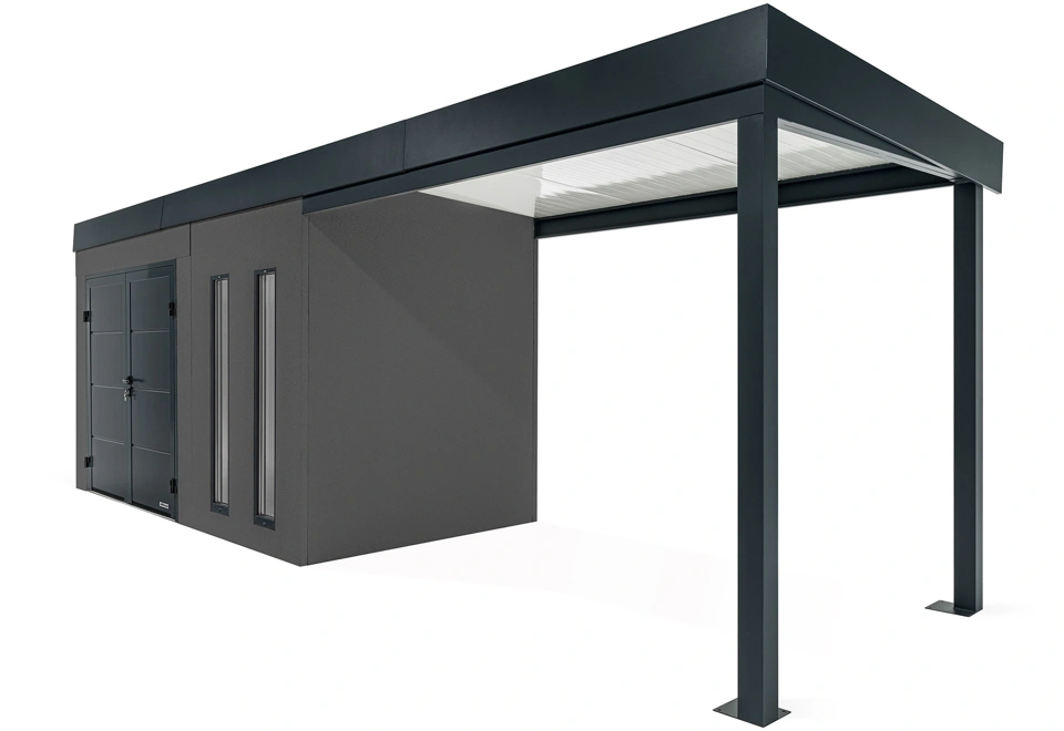 GARDEON® House with double door Hörmann and right carport