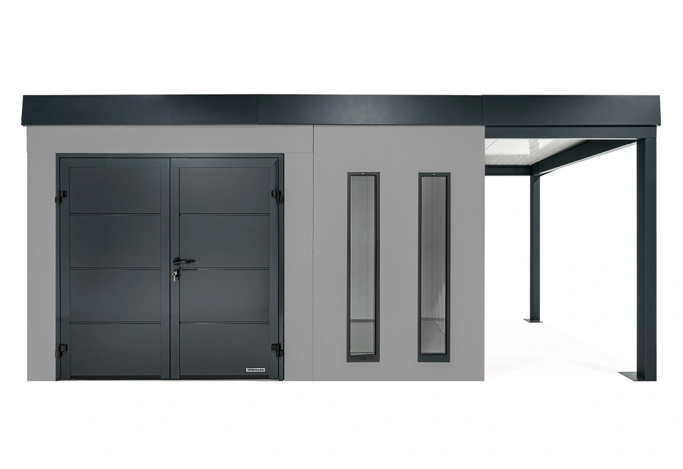 GARDEON® House with double door Hörmann and right carport