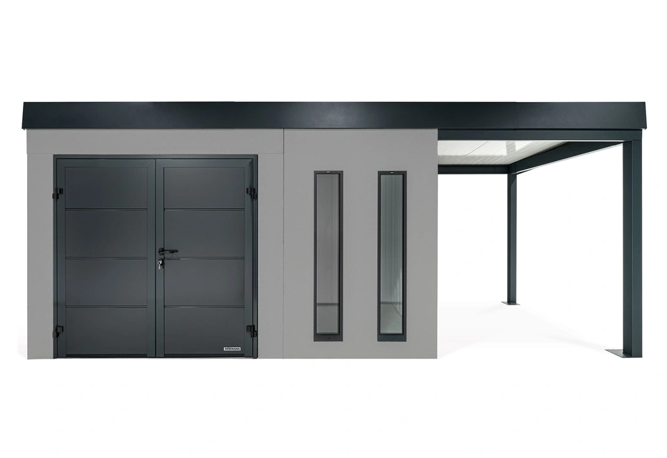 GARDEON® House with double door Hörmann and right carport