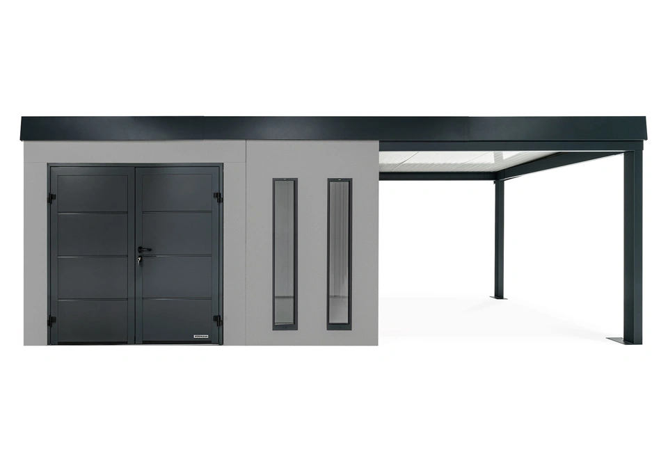 GARDEON® House with double door Hörmann and right carport