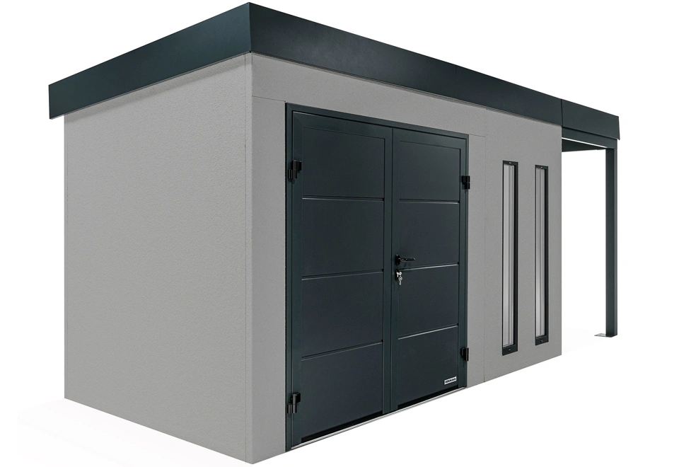 GARDEON® House with double door Hörmann and right carport