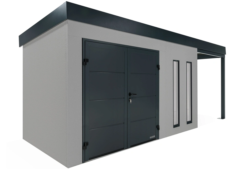 GARDEON® House with double door Hörmann and right carport