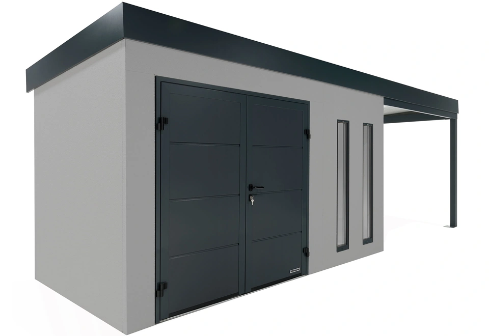 GARDEON® House with double door Hörmann and right carport