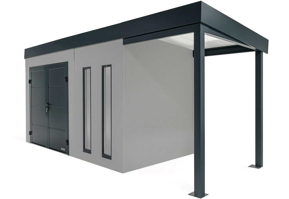 GARDEON® House with double door Hörmann and right carport