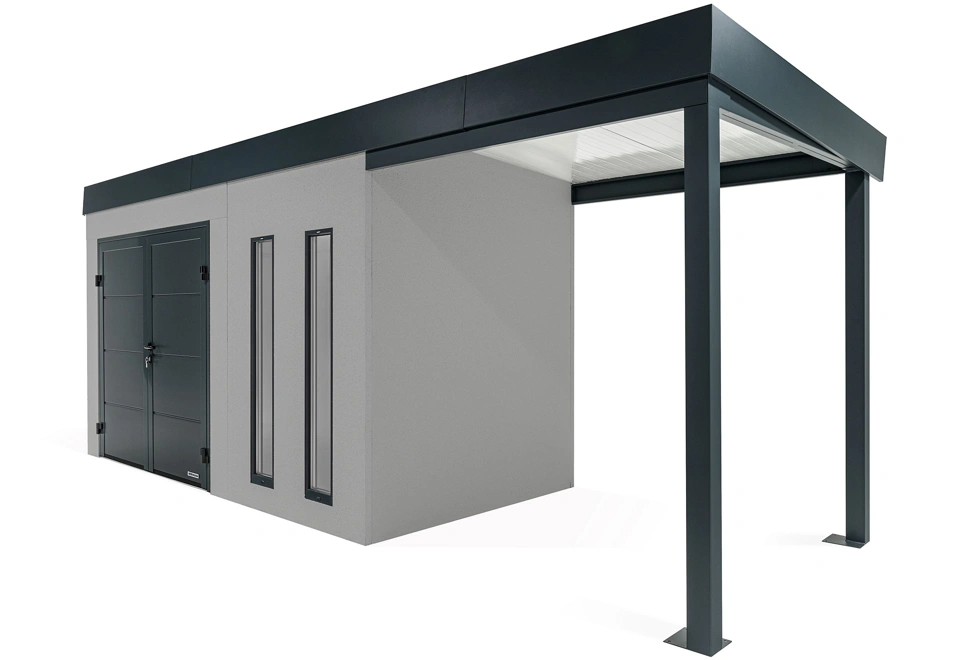 GARDEON® House with double door Hörmann and right carport