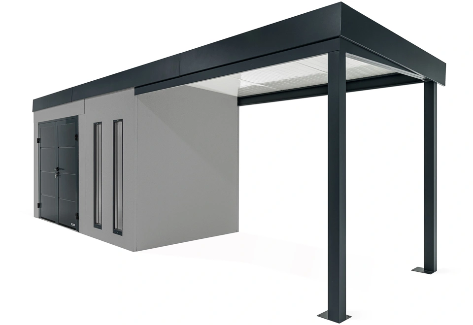 GARDEON® House with double door Hörmann and right carport
