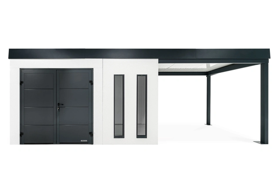 GARDEON® House with double door Hörmann and right carport