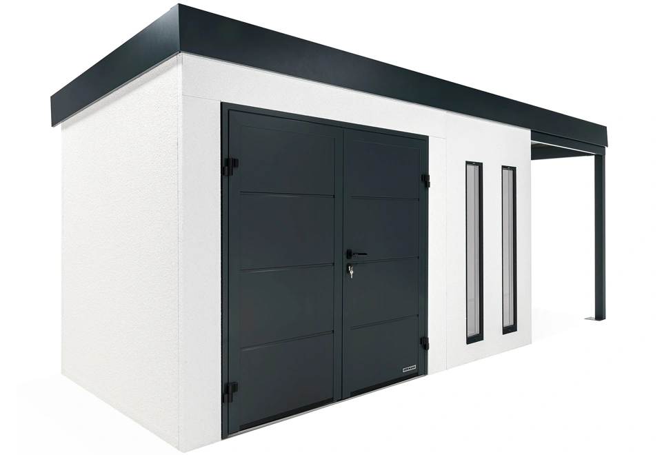 GARDEON® House with double door Hörmann and right carport