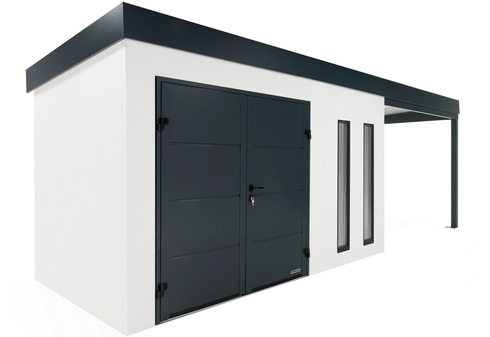 GARDEON® House with double door Hörmann and right carport