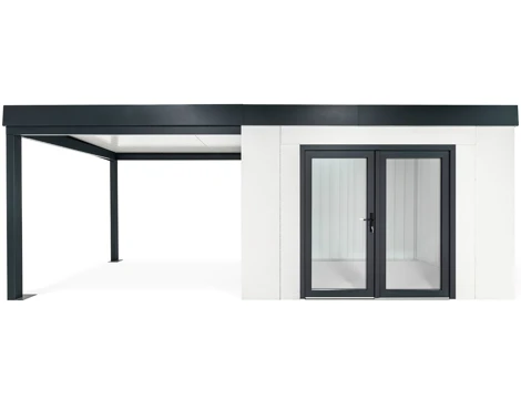 GARDEON® House with double panoramatic door & left carport