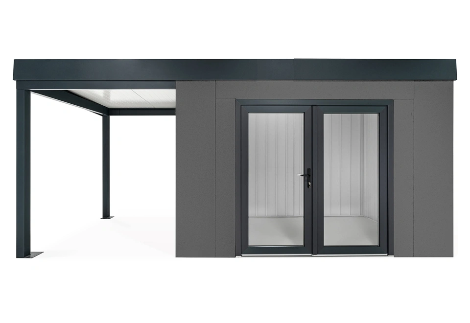 GARDEON® House with double panoramatic door & left carport