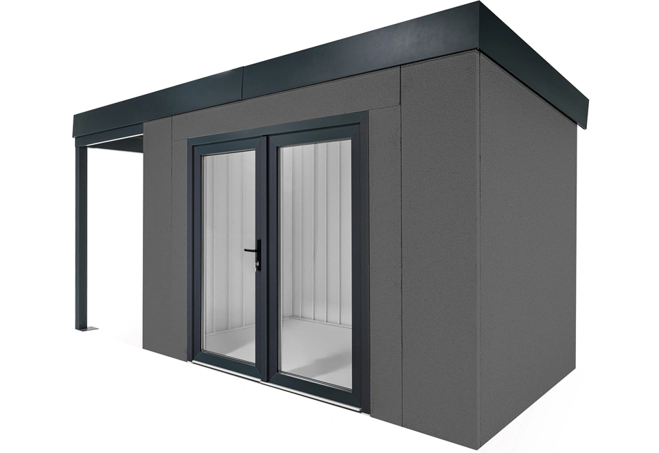 GARDEON® House with double panoramatic door & left carport