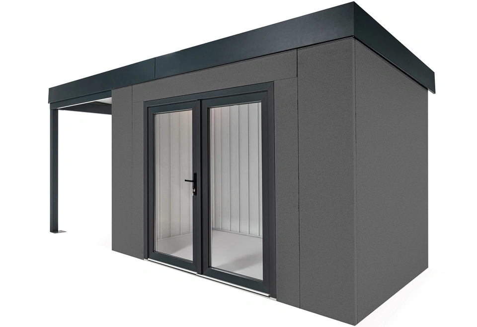 GARDEON® House with double panoramatic door & left carport