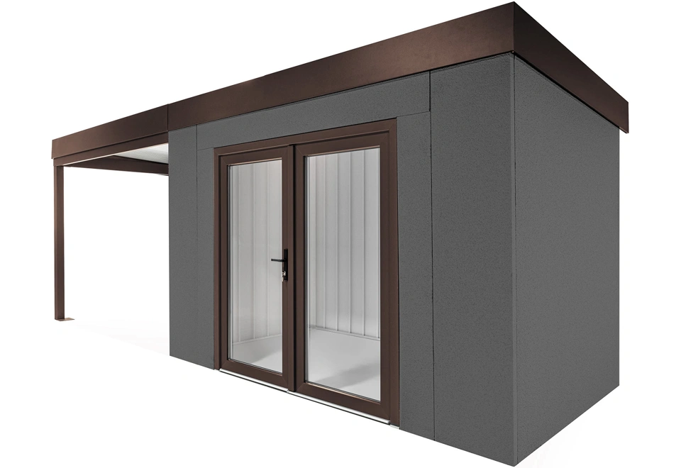 GARDEON® House with double panoramatic door & left carport