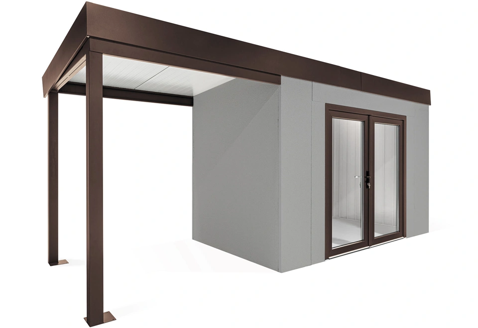 GARDEON® House with double panoramatic door & left carport