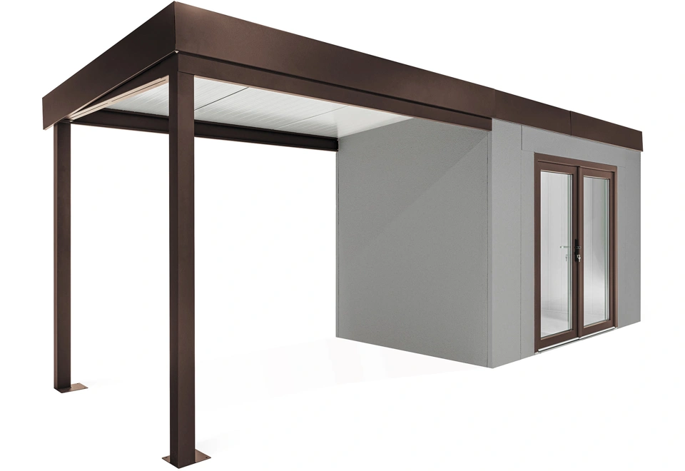 GARDEON® House with double panoramatic door & left carport