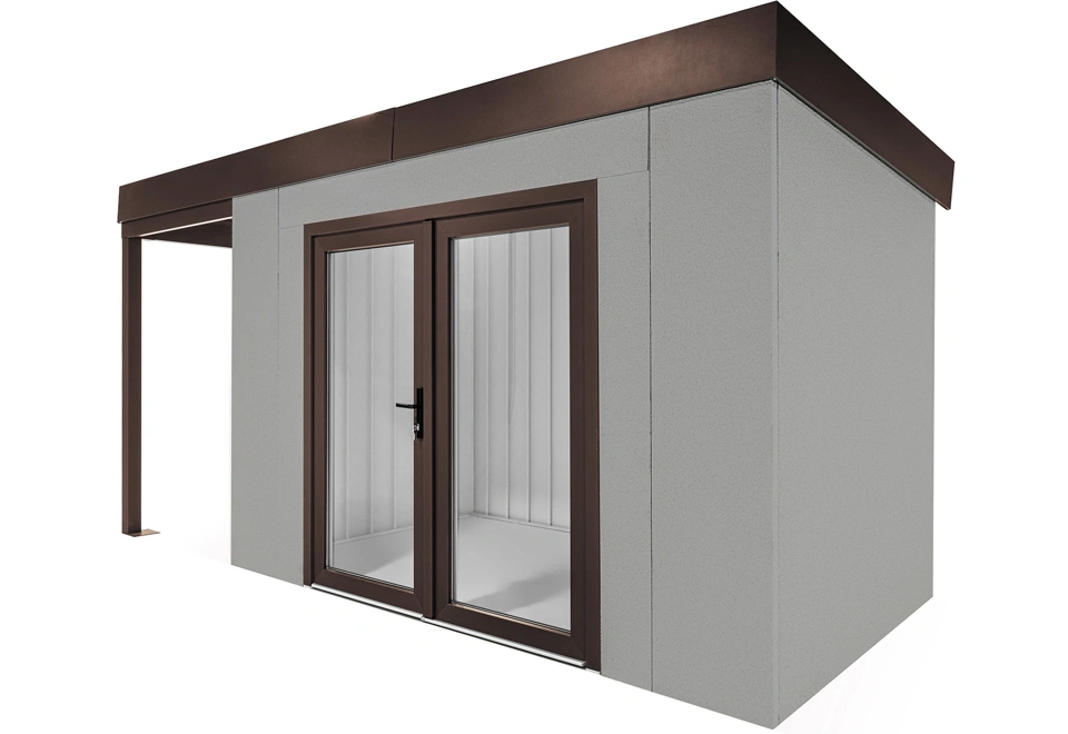 GARDEON® House with double panoramatic door & left carport