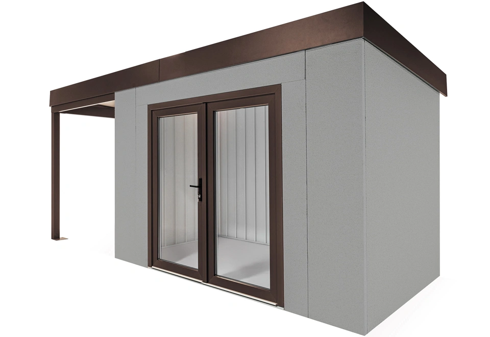 GARDEON® House with double panoramatic door & left carport