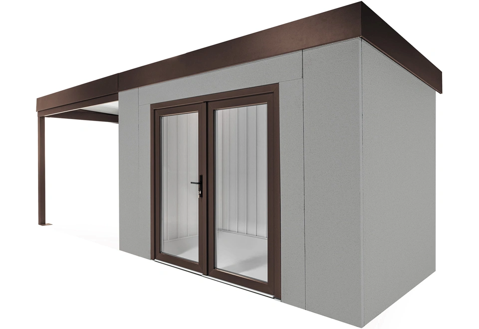 GARDEON® House with double panoramatic door & left carport