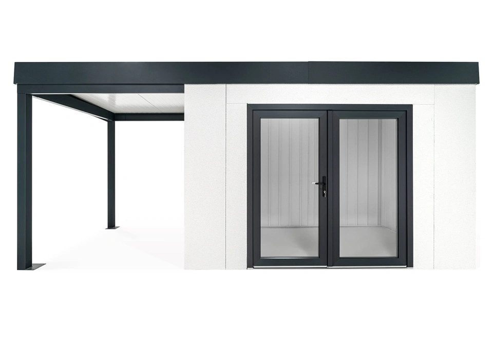 GARDEON® House with double panoramatic door & left carport