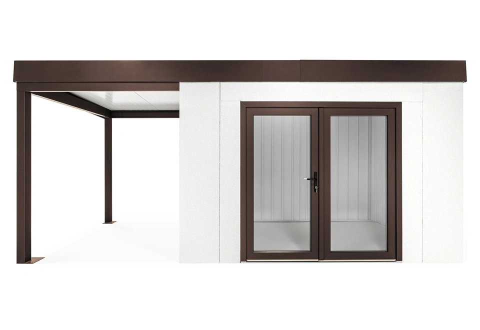 GARDEON® House with double panoramatic door & left carport