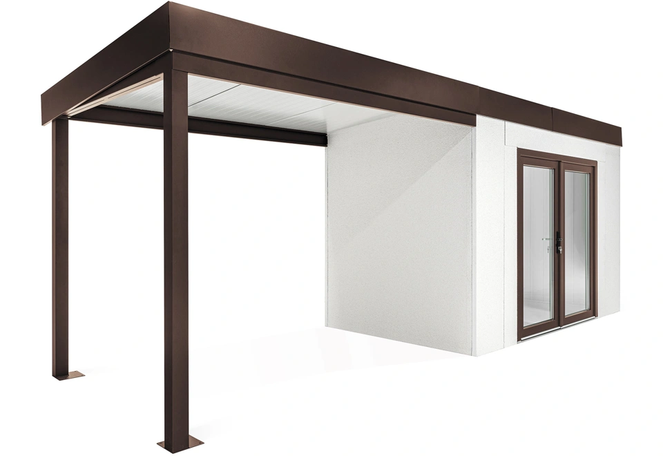 GARDEON® House with double panoramatic door & left carport