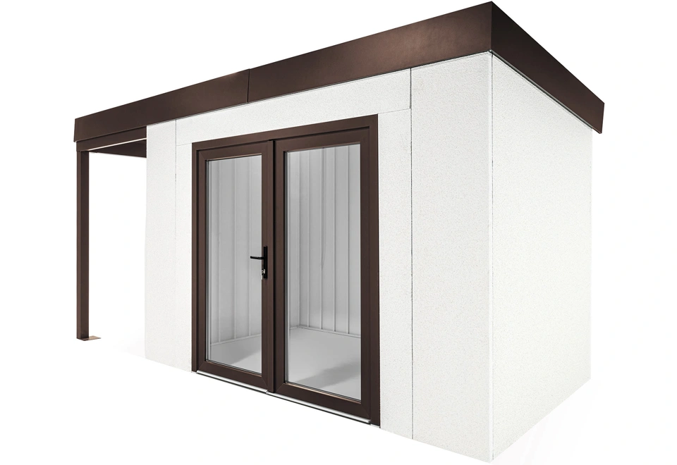 GARDEON® House with double panoramatic door & left carport