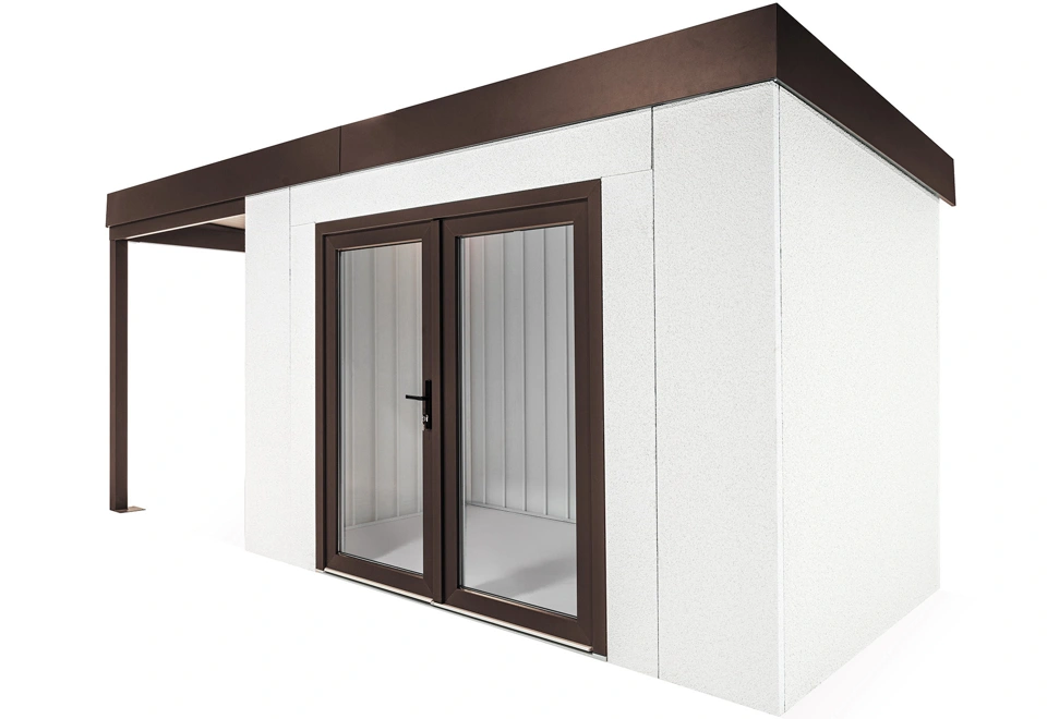 GARDEON® House with double panoramatic door & left carport