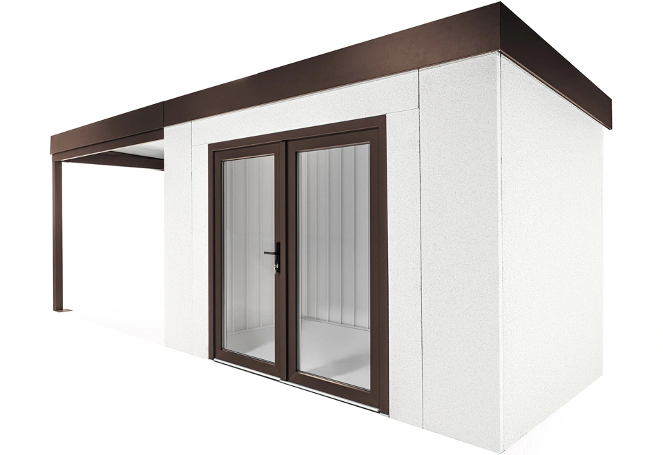 GARDEON® House with double panoramatic door & left carport